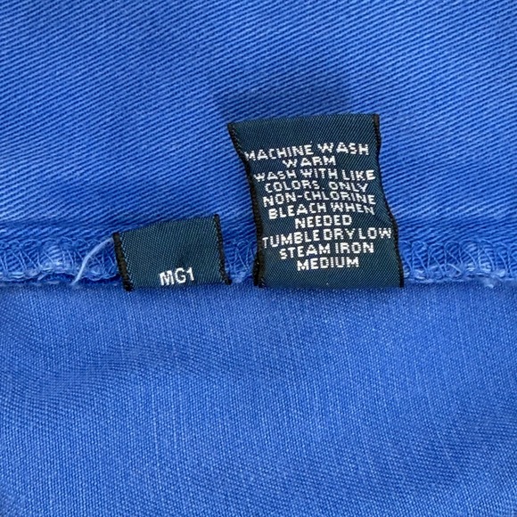 VTG 80s Polo Ralph Lauren Cargo Shorts Blue Cotton Chino Baggy Fit Mens Size 34 - Picture 6 of 10